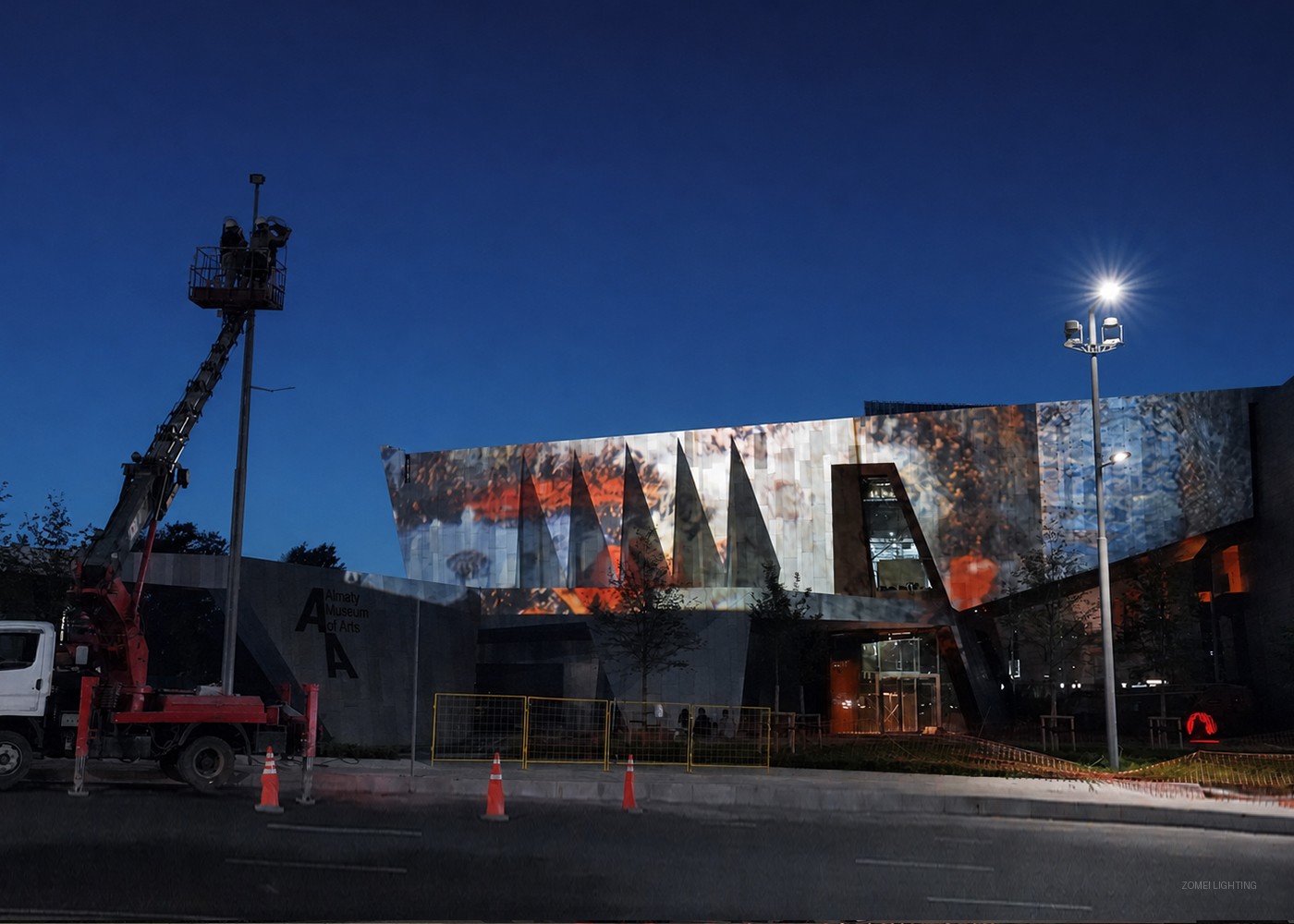 图案对位｜Projection pattern positioning and alignment on facade